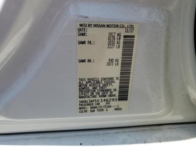 1N4AL3AP3JC146293 - 2018 NISSAN ALTIMA 2.5 白色 照片 12