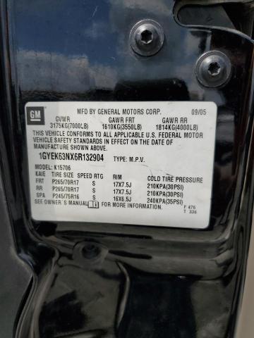 1GYEK63NX6R132904 - 2006 CADILLAC ESCALADE LUXURY Чорний фото 14