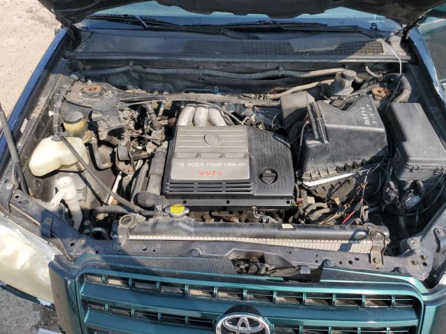 JTEGF21AX10010886 - 2001 TOYOTA HIGHLANDER GREEN photo 11