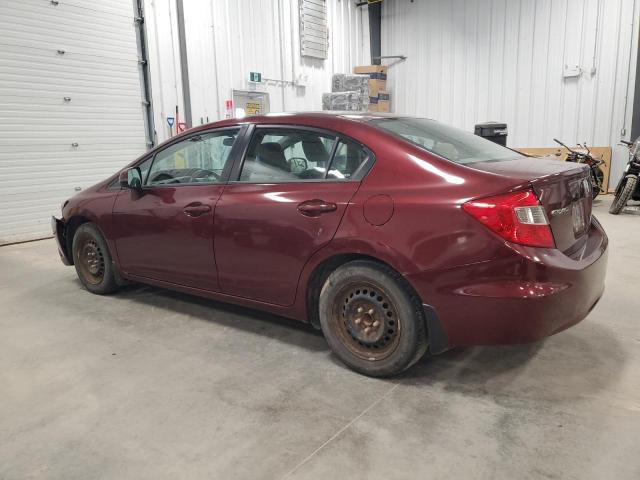 2HGFB2E58CH027839 - 2012 HONDA CIVIC LX Bordeaux Foto 2
