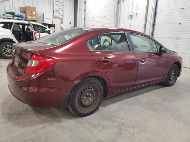 2HGFB2E58CH027839 - 2012 HONDA CIVIC LX Bordeaux Foto 3