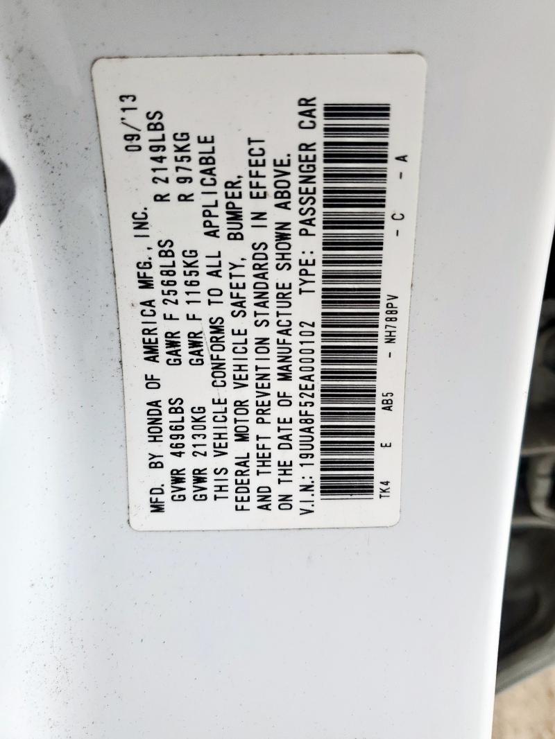 19UUA8F52EA000102 - 2014 ACURA TL TECH Ağ foto 12
