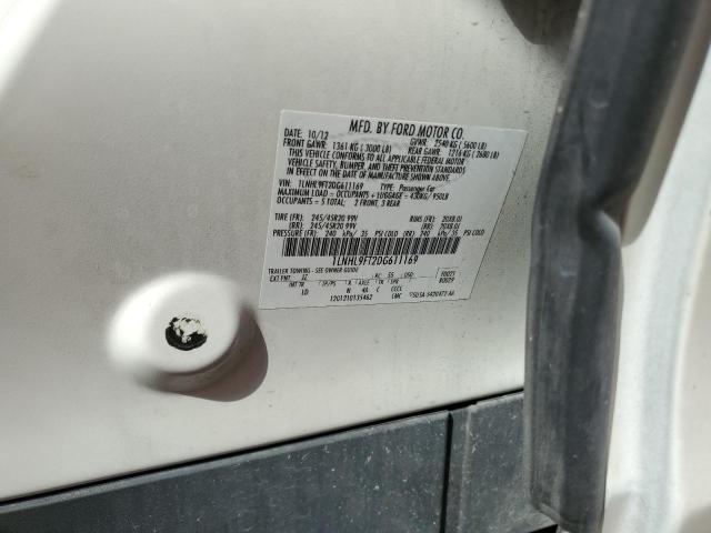 1LNHL9FT2DG611169 - 2013 LINCOLN MKS WHITE photo 12