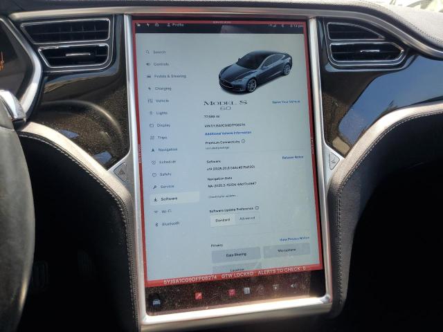 5YJSA1CG9DFP08274 - 2013 TESLA MODEL S Көк фото 9