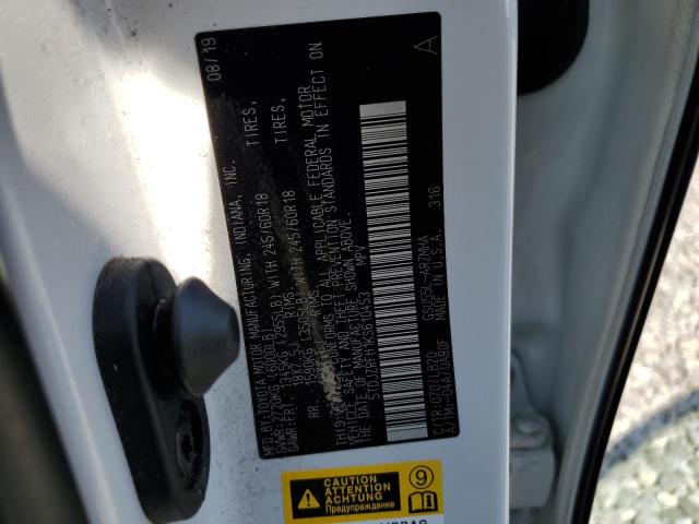 5TDJZRFH1KS610453 - 2019 TOYOTA HIGHLANDER SE WHITE photo 14