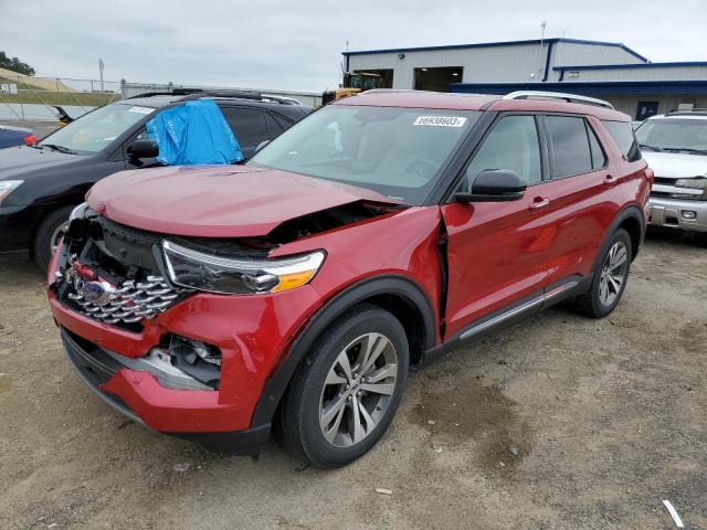 1FM5K8HC9LGC57937 - 2020 FORD EXPLORER PLATINUM RED photo 1