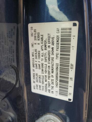 1HGCP26859A168422 - 2009 HONDA ACCORD EXL BLUE photo 12