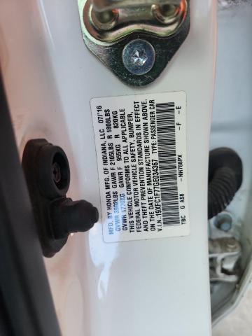 19XFC1F77GE034367 - 2016 HONDA CIVIC EXL WHITE photo 12