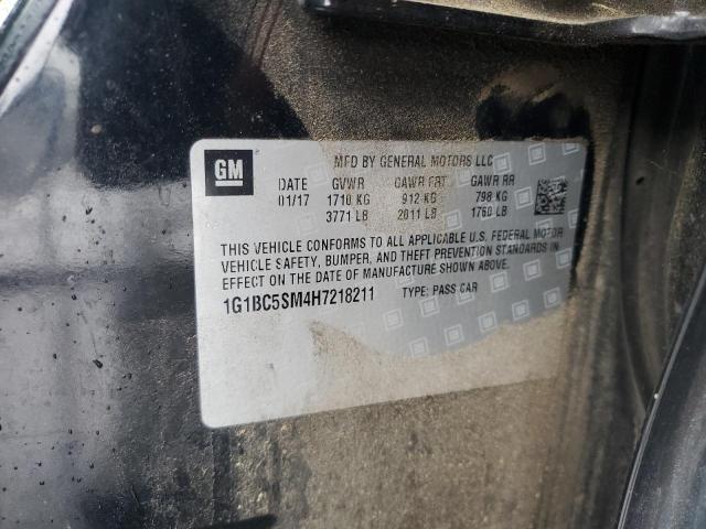 1G1BC5SM4H7218211 - 2017 CHEVROLET CRUZE LS 黑色 照片 12