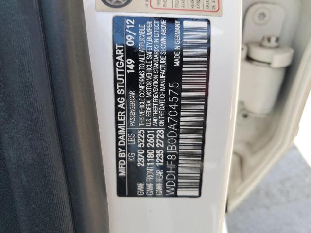 WDDHF8JB0DA704575 - 2013 MERCEDES-BENZ E 350 4MATIC WHITE photo 12