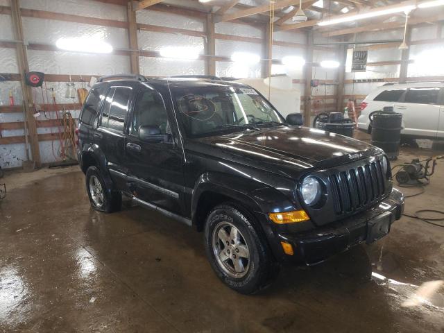 1J4GL38K65W677310 - 2005 JEEP LIBERTY RENEGADE BLACK photo 1