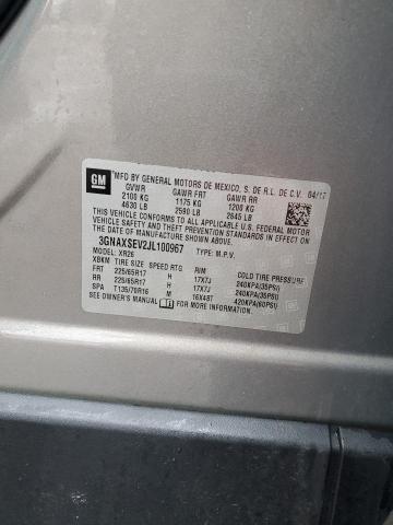 3GNAXSEV2JL100967 - 2018 CHEVROLET EQUINOX LT Коричневий фото 26