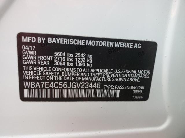 WBA7E4C56JGV23446 - 2018 BMW 740 XI WHITE photo 13