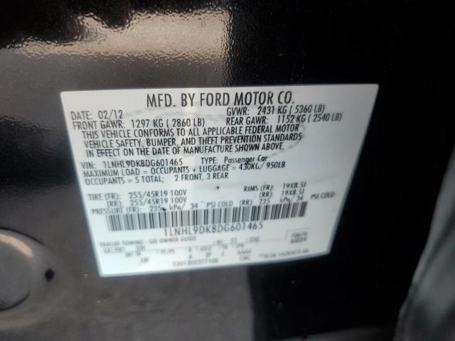 1LNHL9DK8DG601465 - 2013 LINCOLN MKS SILVER photo 12