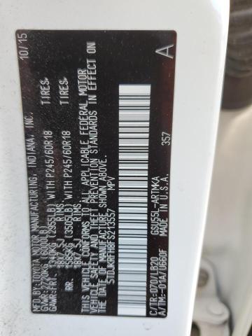 5TDJKRFH8FS213557 - 2015 TOYOTA HIGHLANDER XLE 白色 照片 14