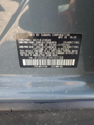 JF2GUADC2RH392184 - 2024 SUBARU CROSSTREK PREMIUM 灰色 照片 14
