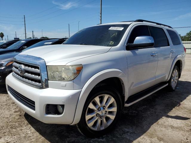 5TDBY67A78S022282 - 2008 TOYOTA SEQUOIA PLATINUM WHITE photo 1