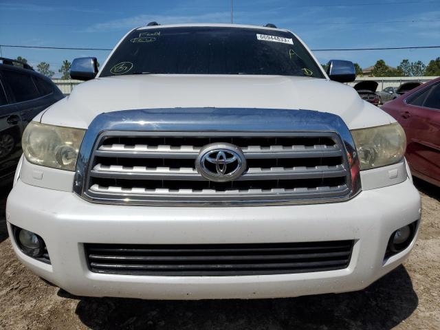 5TDBY67A78S022282 - 2008 TOYOTA SEQUOIA PLATINUM WHITE photo 5