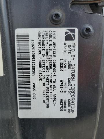 1G8ZP12892Z128385 - 2002 SATURN SC1 Gümüş foto 12