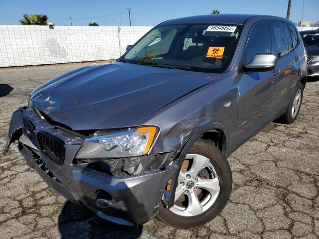 5UXWX5C50CL727893 - 2012 BMW X3 XDRIVE28I GRAY photo 2