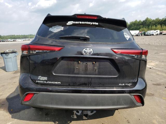 5TDGZRBH5LS022234 - 2020 TOYOTA HIGHLANDER XLE أسود صورة 6