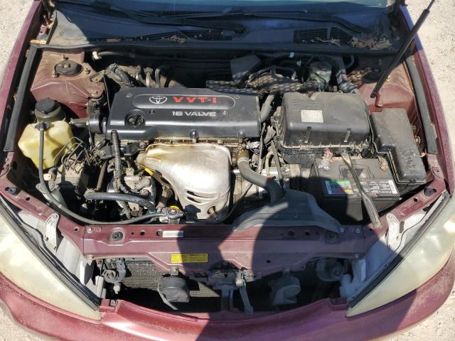 JTDBE32K120024451 - 2002 TOYOTA CAMRY LE MAROON photo 11