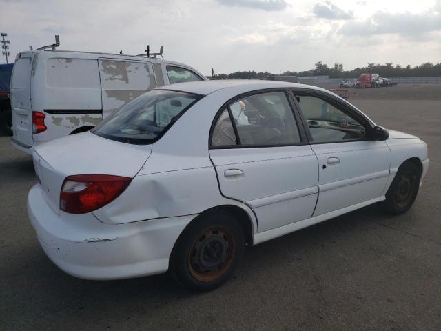 KNADC123426143858 - 2002 KIA RIO WHITE photo 3