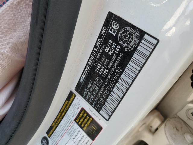 55SWF4KB3JU276432 - 2018 MERCEDES-BENZ C 300 4MATIC WHITE photo 12