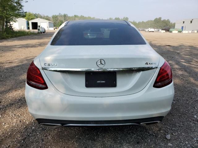 55SWF4KB3JU276432 - 2018 MERCEDES-BENZ C 300 4MATIC WHITE photo 6