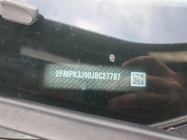 2FMPK3J90JBC27787 - 2018 FORD EDGE SEL ნაცრისფერი ფოტო 12