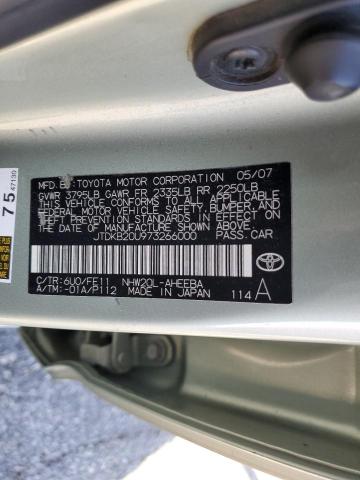 JTDKB20U973266000 - 2007 TOYOTA PRIUS SILVER photo 12