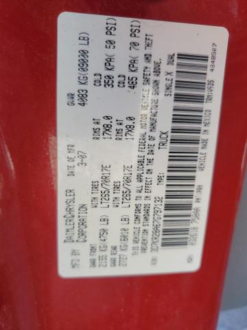 3D7KR28A67G797132 - 2007 DODGE RAM 2500 ST RED photo 12