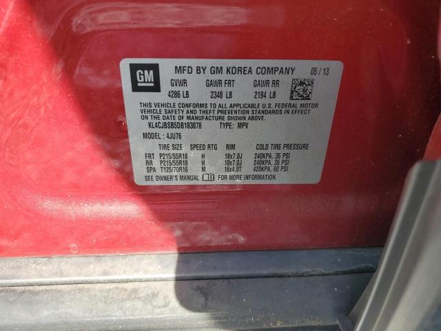 KL4CJBSB5DB183078 - 2013 BUICK ENCORE CONVENIENCE 红色 照片 14