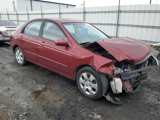 KNAFE121955180092 - 2005 KIA SPECTRA LX BURGUNDY photo 4