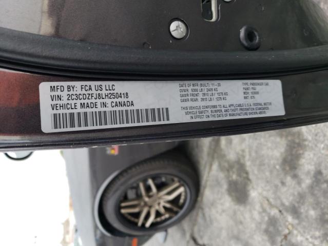 2C3CDZFJ8LH250418 - 2020 DODGE CHALLENGER R/T SCAT PACK GRAY photo 12