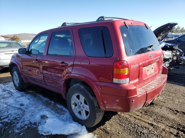 1FMYU95H96KD19707 - 2006 FORD ESCAPE HEV RED photo 2