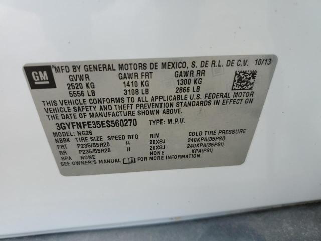 3GYFNFE35ES560270 - 2014 CADILLAC SRX PERFORMANCE COLLECTION Ақ фото 13