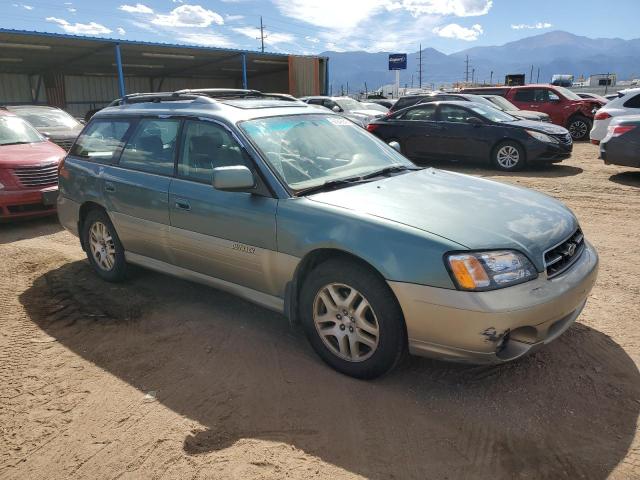 4S3BH686127619715 - 2002 SUBARU LEGACY OUTBACK LIMITED TEAL photo 4