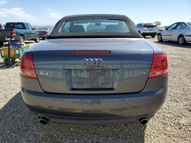 WAUAF48H37K035079 - 2007 AUDI A4 2.0T CABRIOLET GRAY photo 6