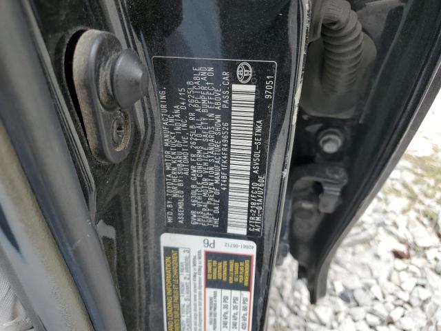 4T4BF1FK4FR496526 - 2015 TOYOTA CAMRY LE BLACK photo 12