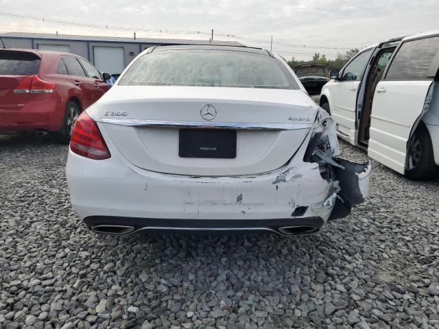 55SWF4KBXGU107873 - 2016 MERCEDES-BENZ C 300 4MATIC WHITE photo 6