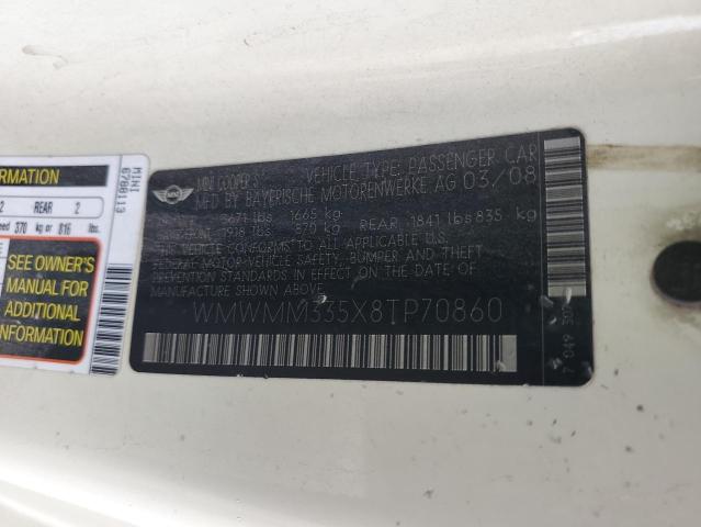 WMWMM335X8TP70860 - 2008 MINI COOPER S CLUBMAN Crème photo 13