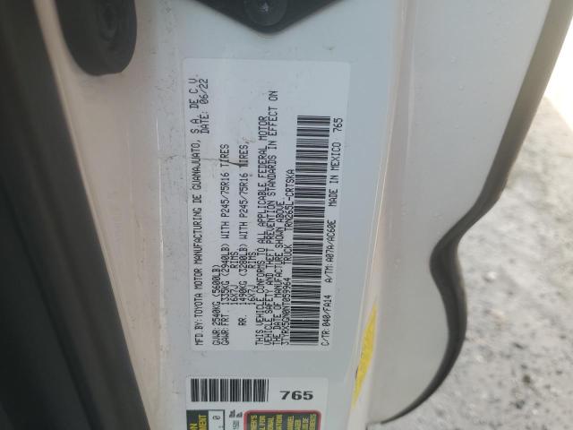 3TYRX5GN0NT059964 - 2022 TOYOTA TACOMA ACCESS CAB თეთრი ფოტო 12