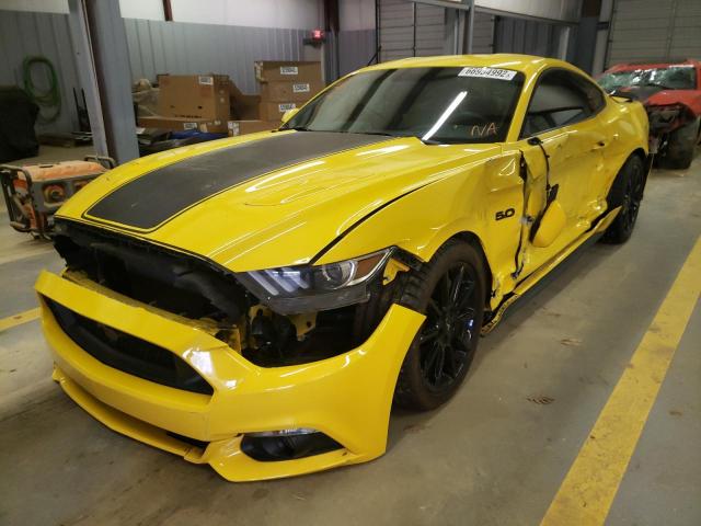 1FA6P8CF7G5298392 - 2016 FORD MUSTANG GT YELLOW photo 2