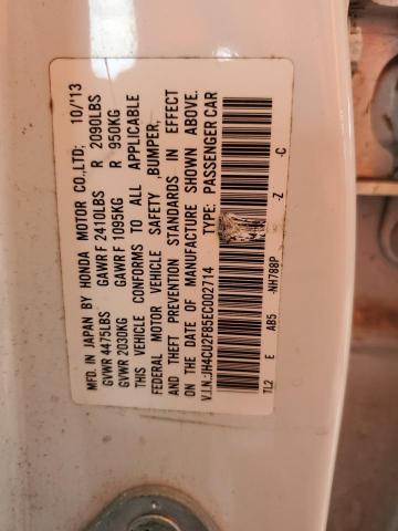 JH4CU2F85EC002714 - 2014 ACURA TSX SE WHITE photo 13