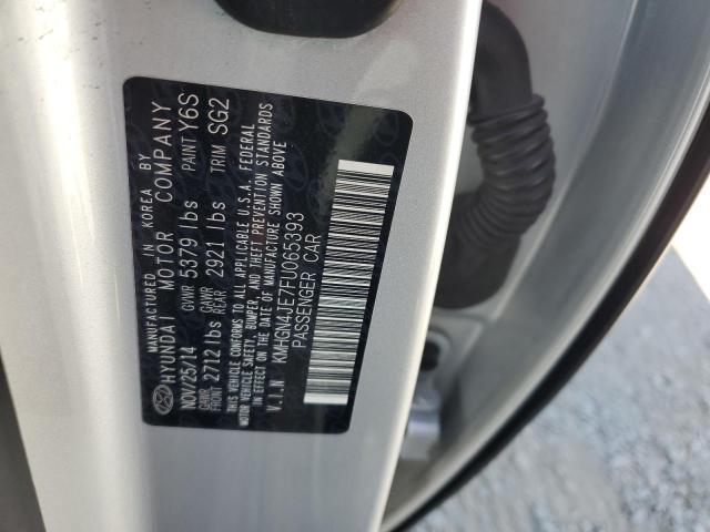 KMHGN4JE7FU065393 - 2015 HYUNDAI GENESIS 3.8L SILVER photo 12