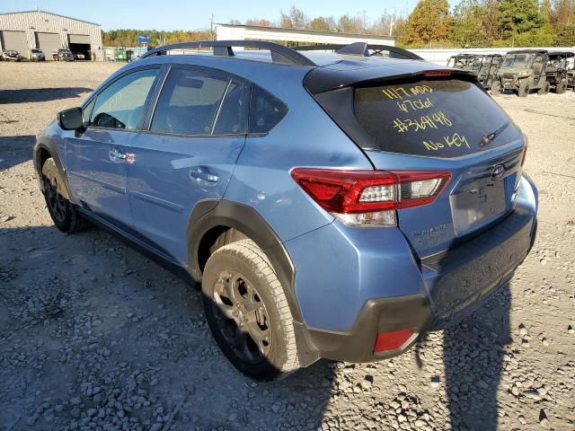 JF2GTHSC2MH364148 - 2021 SUBARU CROSSTREK SPORT BLUE photo 3