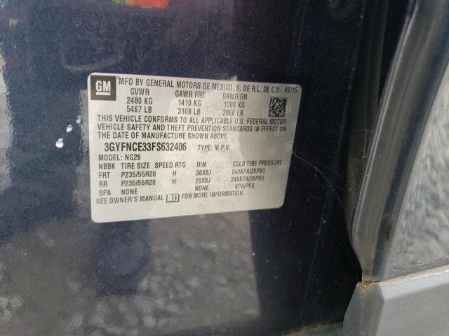 3GYFNCE33FS632406 - 2015 CADILLAC SRX PERFORMANCE COLLECTION Niebieski zdjęcie 13