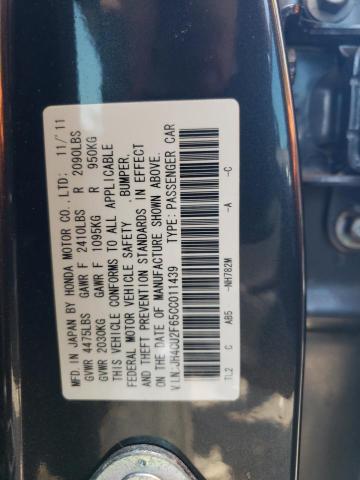 JH4CU2F65CC011439 - 2012 ACURA TSX TECH შავი ფოტო 13