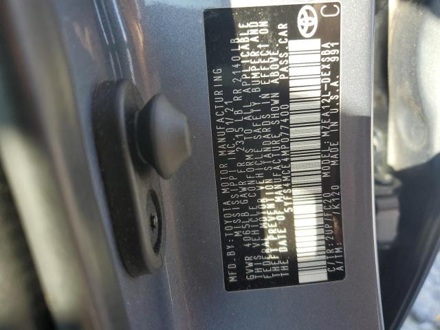 5YFS4MCE4MP077400 - 2021 TOYOTA COROLLA SE ლურჯი ფოტო 12